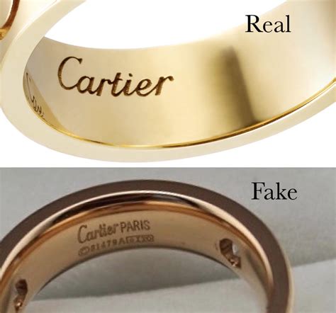 fake vs real cartier love ring|cartier 750 ring 52833a.